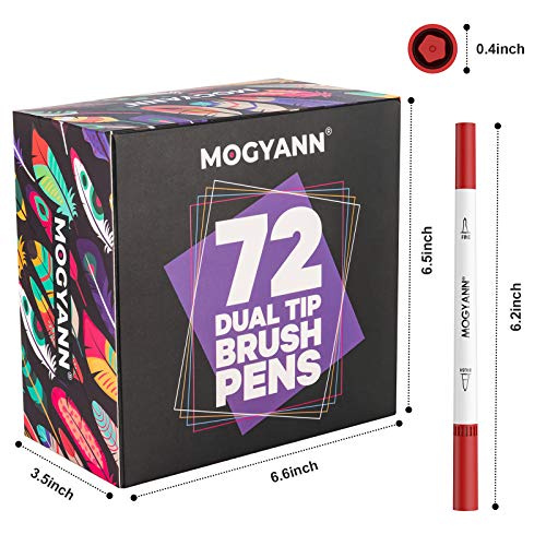  MOGYANN Markers for Adult Coloring - 72 Color Dual Tip Brush Pens  Coloring Markers Set : Arts, Crafts & Sewing