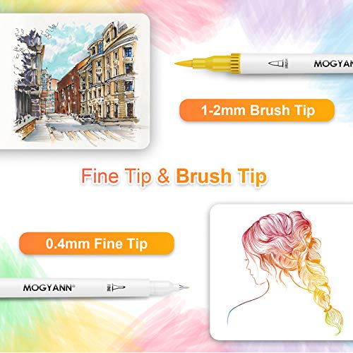 72 Colors Dual Tips Brush Drawing Pens Watercolor Art Markers Set for  Coloring