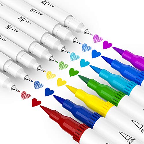 Dual Brush Marker Pens, 72 Colors Art Markers Set with Fine Tip