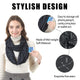 MOGYANN Travel Scarf, Infinity Scarf with Secret Hidden Zipper Pocket(Black constellation)