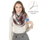 Mogyann Travel Scarf, Infinity Scarf with Secret Hidden Zipper Pocket (Gradient-Wine red)