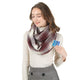 Mogyann Travel Scarf, Infinity Scarf with Secret Hidden Zipper Pocket (Gradient-Wine red)